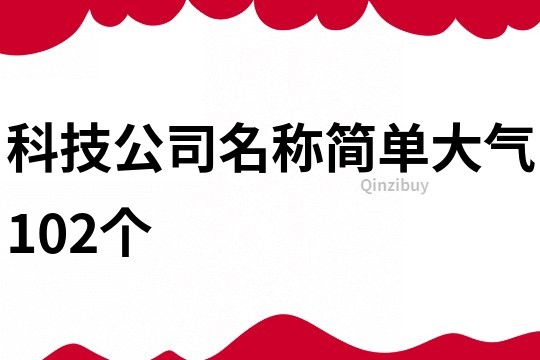 科技公司名称简单大气102个