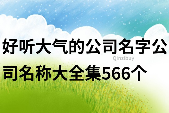 好听大气的公司名字,公司名称大全集566个