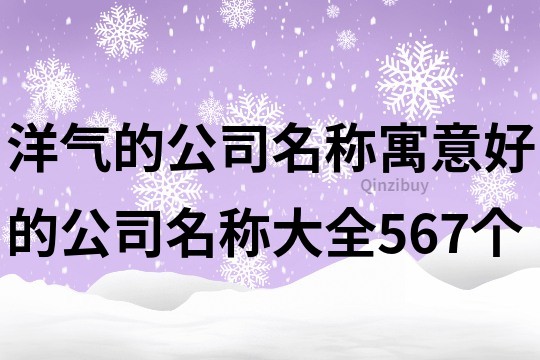 洋气的公司名称,寓意好的公司名称大全567个