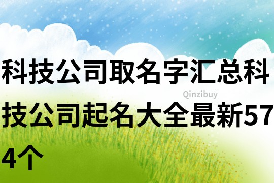 科技公司取名字汇总,科技公司起名大全最新574个