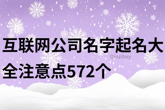 互联网公司名字起名大全注意点572个