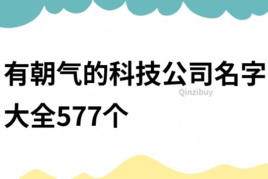 有朝气的科技公司名字大全577个