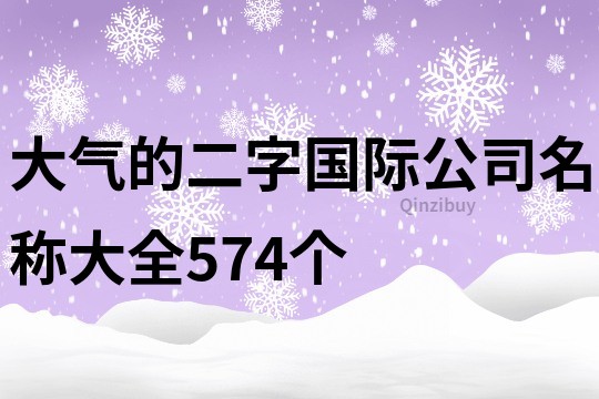 大气的二字国际公司名称大全574个