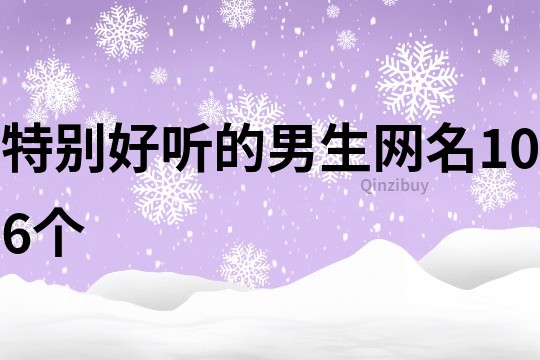 特别好听的男生网名106个