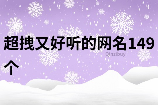 超拽又好听的网名149个