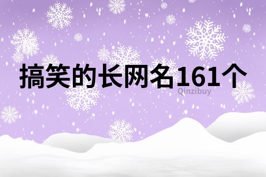 搞笑的长网名161个