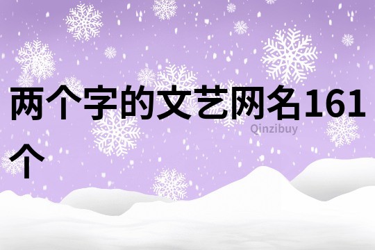 两个字的文艺网名161个