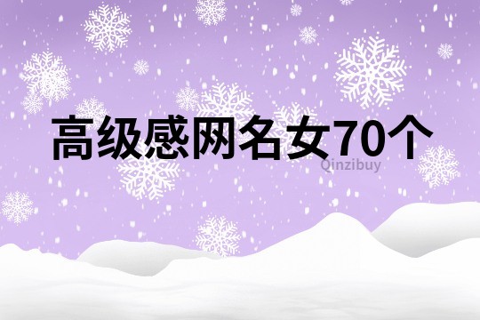 高级感网名女70个