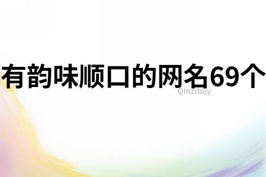 有韵味顺口的网名69个