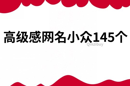 高级感网名小众145个