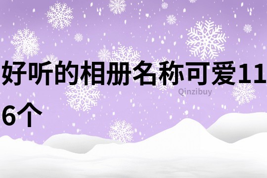 好听的相册名称可爱116个