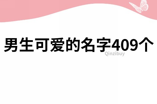 男生可爱的名字409个