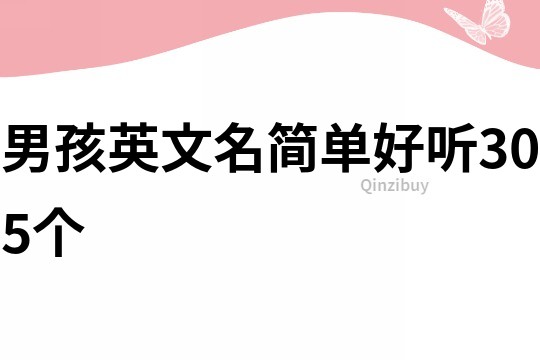 男孩英文名简单好听305个