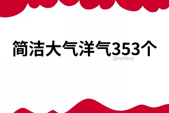 简洁大气洋气353个