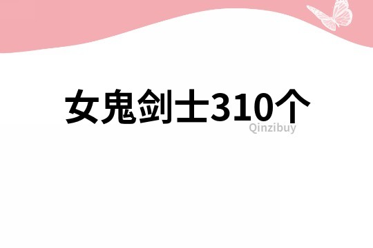 女鬼剑士310个