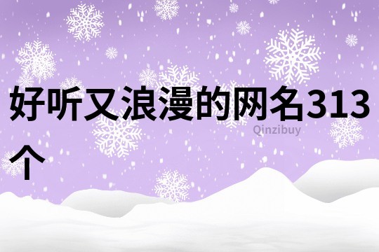 好听又浪漫的网名313个