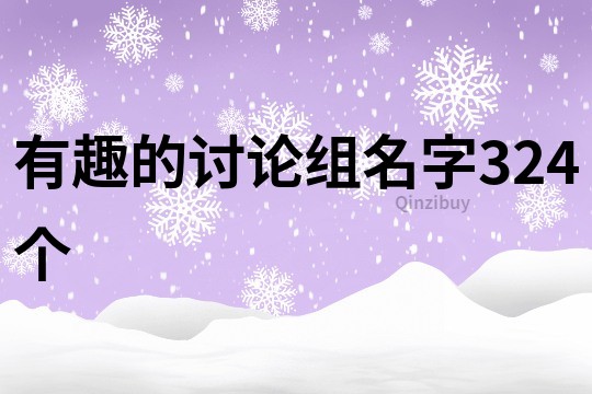 有趣的讨论组名字324个