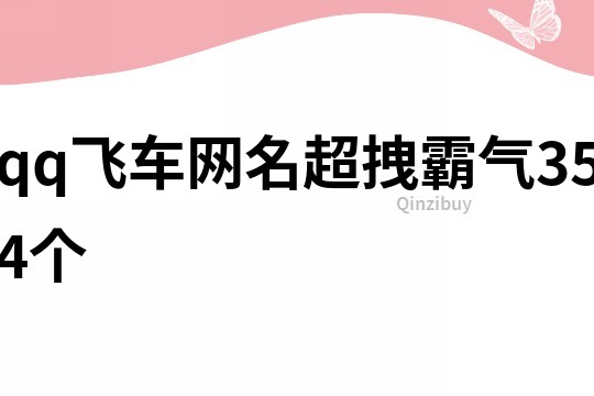 qq飞车网名超拽霸气354个