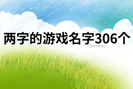 两字的游戏名字306个