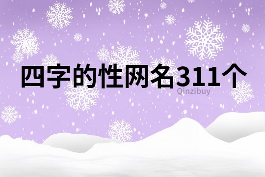 四字的性网名311个