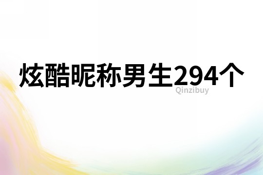 炫酷昵称男生294个