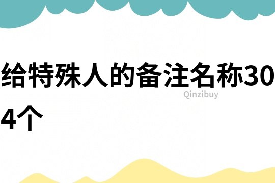 给特殊人的备注名称304个