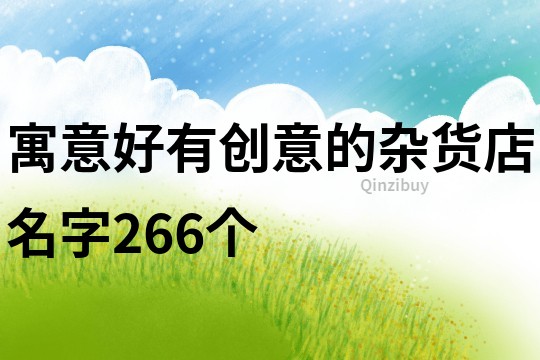 寓意好有创意的杂货店名字266个