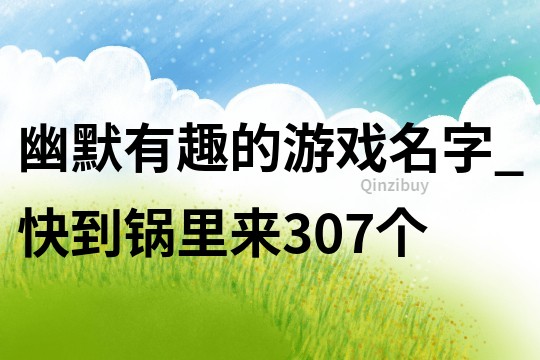 幽默有趣的游戏名字_快到锅里来307个