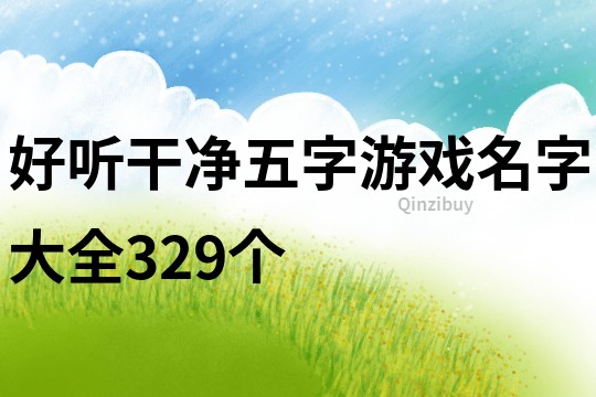 好听干净五字游戏名字大全329个