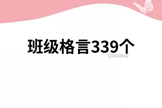 班级格言339个